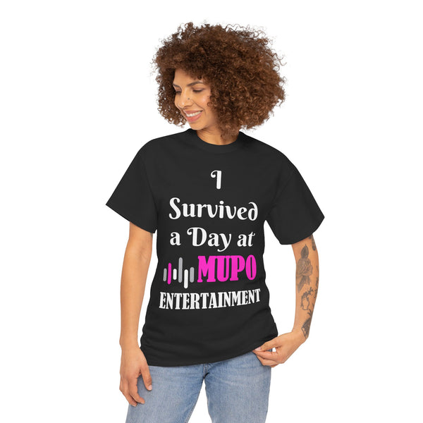 I Survived a Day at MUPO Unisex Heavy Cotton Tee