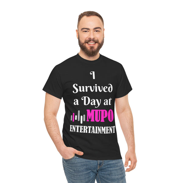 I Survived a Day at MUPO Unisex Heavy Cotton Tee