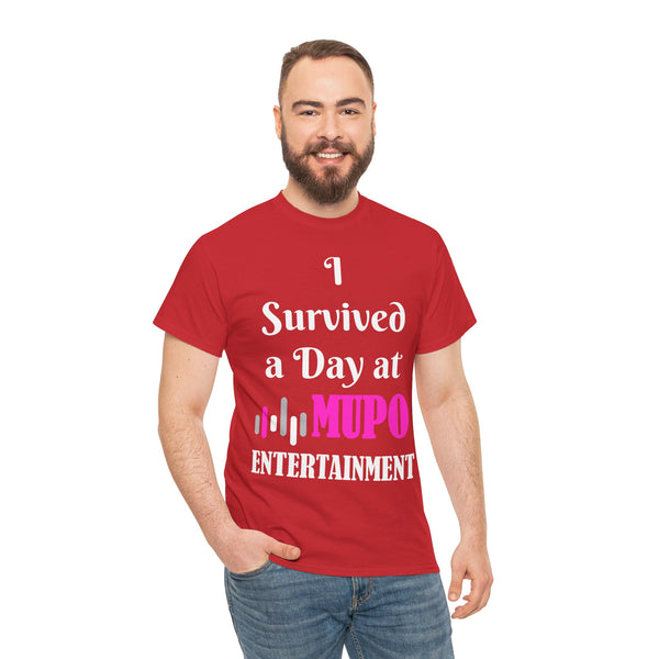 I Survived a Day at MUPO Unisex Heavy Cotton Tee