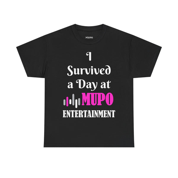 I Survived a Day at MUPO Unisex Heavy Cotton Tee