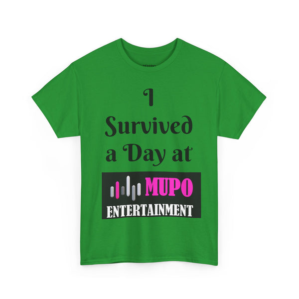 I Survived a Day at MUPO Unisex Heavy Cotton Tee
