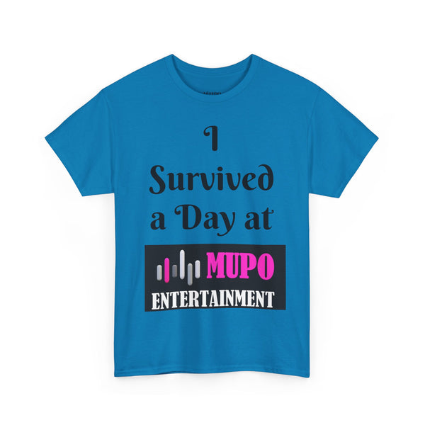 I Survived a Day at MUPO Unisex Heavy Cotton Tee