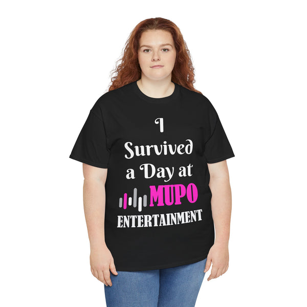 I Survived a Day at MUPO Unisex Heavy Cotton Tee