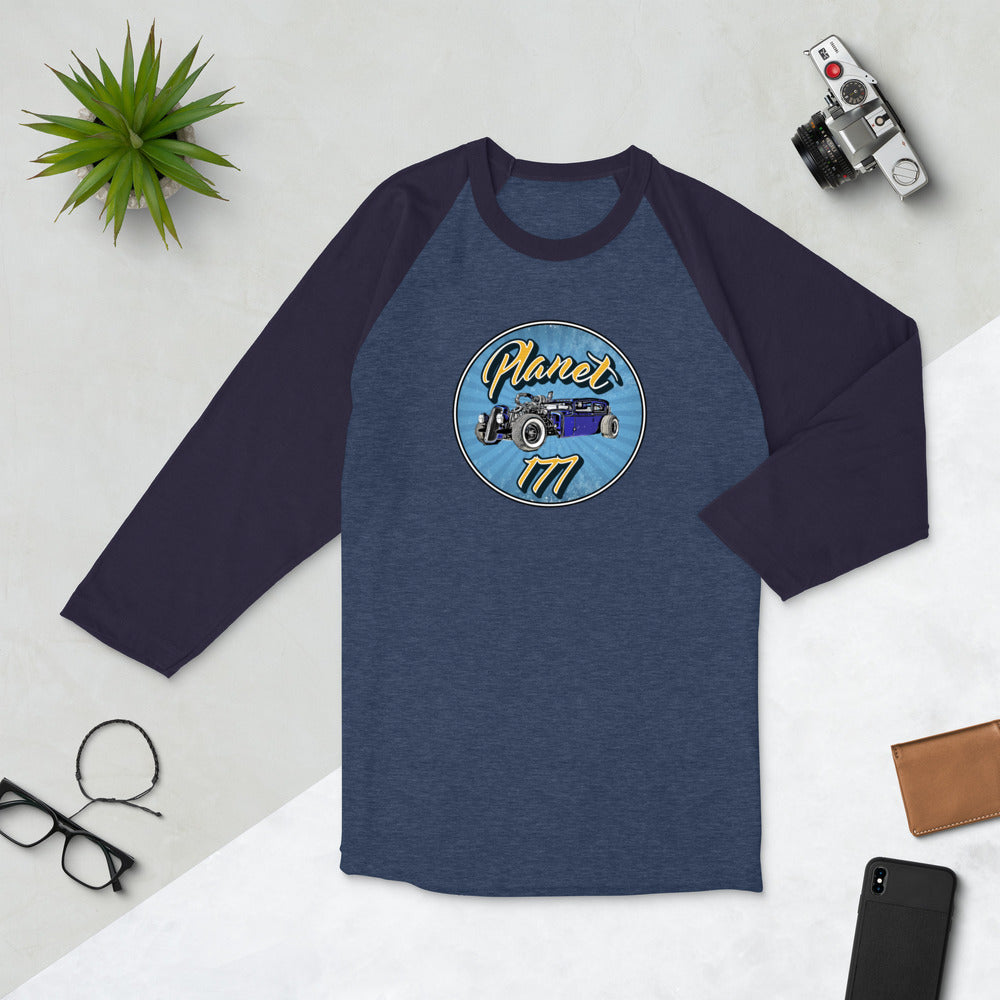 Planet 177 Long Hot Rod 3/4 Sleeve Raglan Shirt