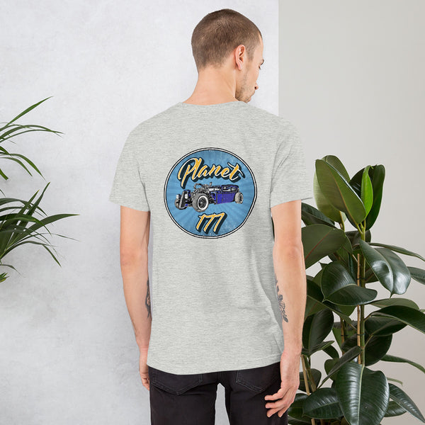 Planet 177 Long Hot Rod On Back T-Shirt